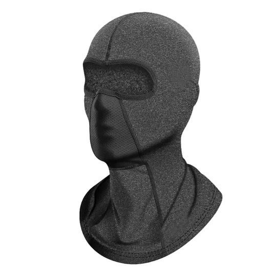 Cagoule ventilée gris sur fond blanc