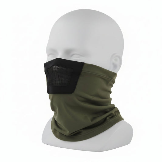 Masque Airsoft Verte sur fond blanc