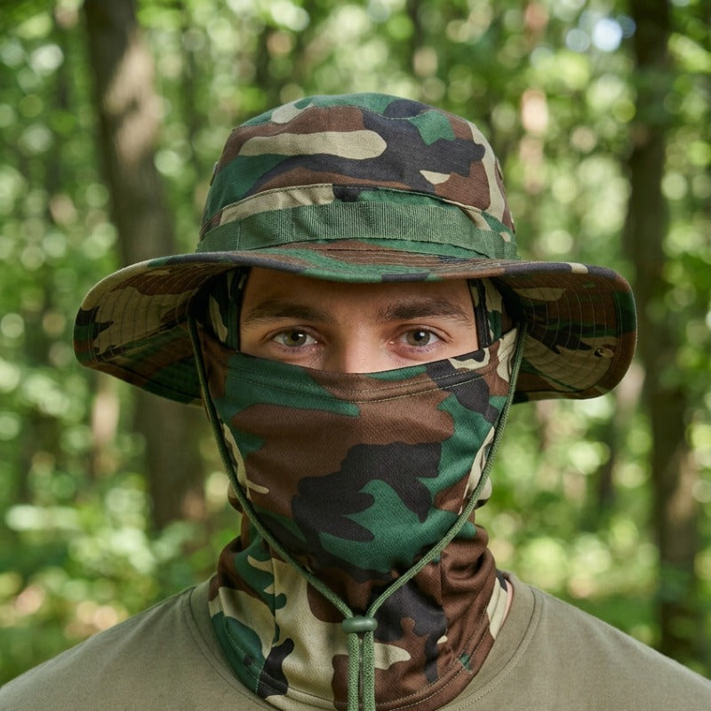 Cagoule Bob portée en extérieur