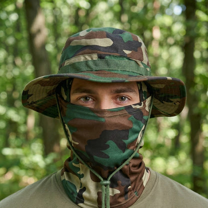 Cagoule Bob portée en extérieur