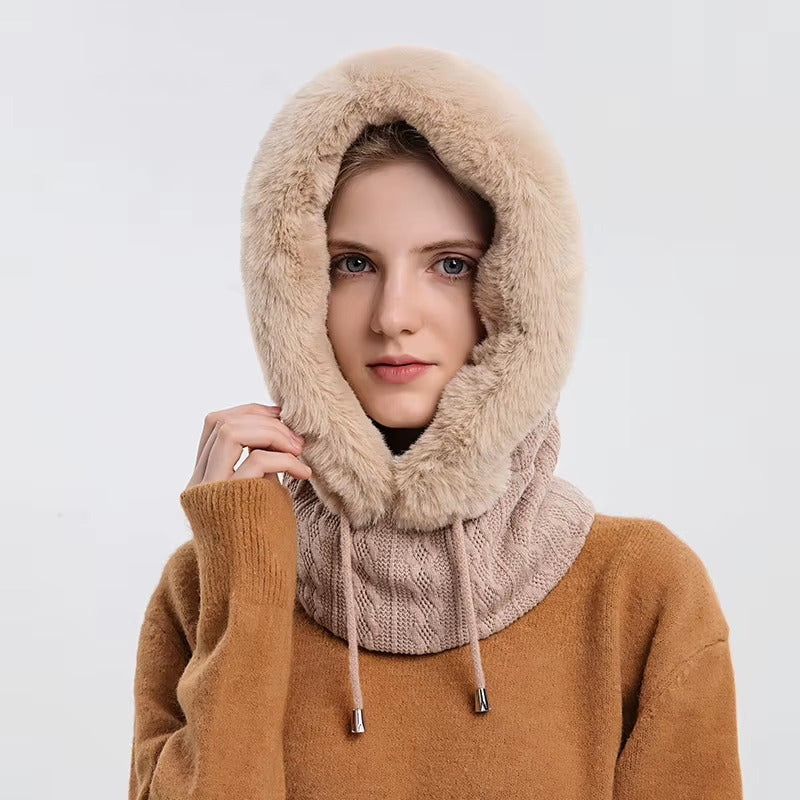Cagoule Neige Beige portée