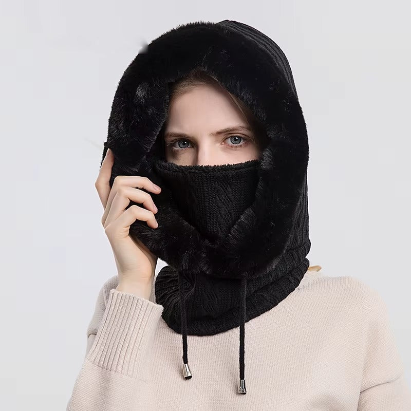 Cagoule Neige Noire portée