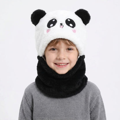 Cagoule Panda portée sur fond blanc