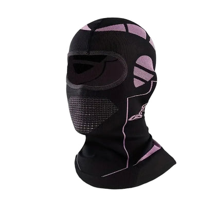 cagoule thermique rose sur fond blanc