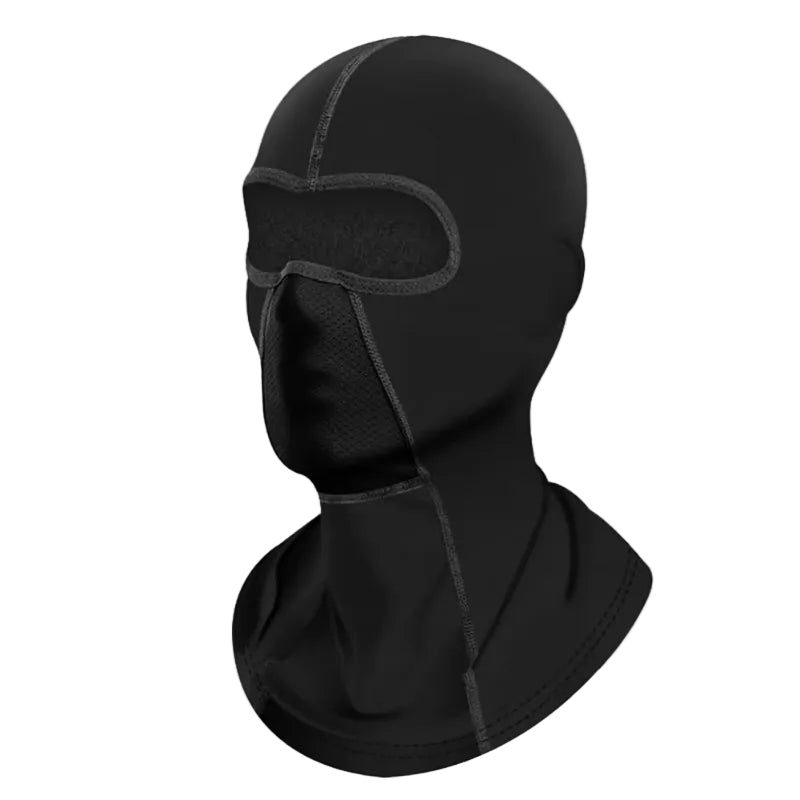 cagoule ventilée noire sur fond blanc