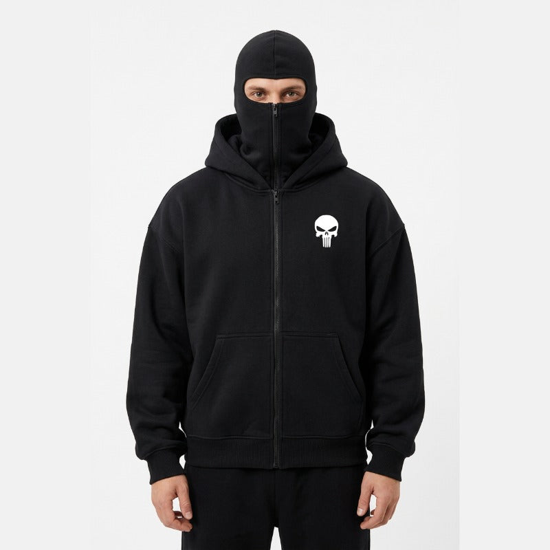 Veste Punisher portée sur fond blanc