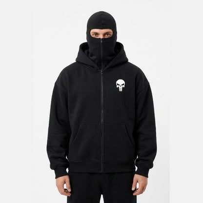 Veste Punisher portée sur fond blanc
