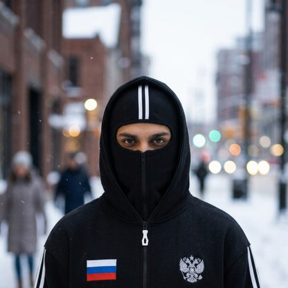 Veste Russe portée en extérieur